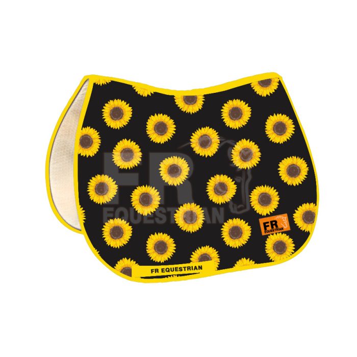 Sun Flower Print Saddle Pads FR Equestrians DPSP-03