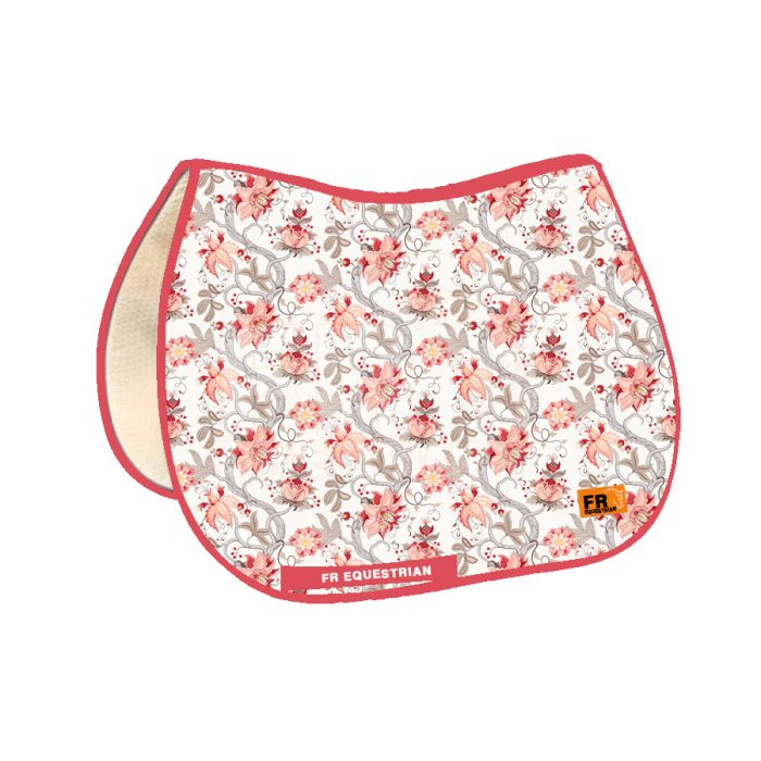 Vine with Flowers English Saddle Pads FR Equestrians DPSP-12