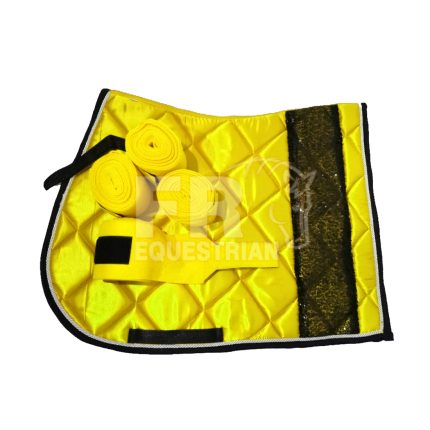 Yellow Dressage Matching Saddle Pad Sets SPS-008