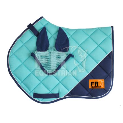 Blue Turquoise Jump Cut Matching Saddle Pad Sets SPS-017